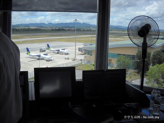 Panoramic view from the control tower