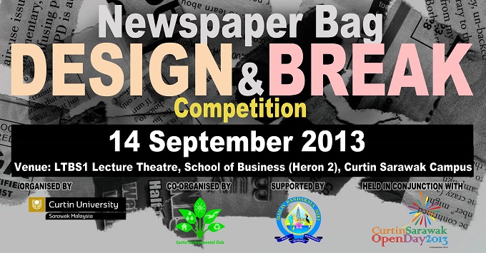 Newspaper Bag Design & Break Competition calling for participants
