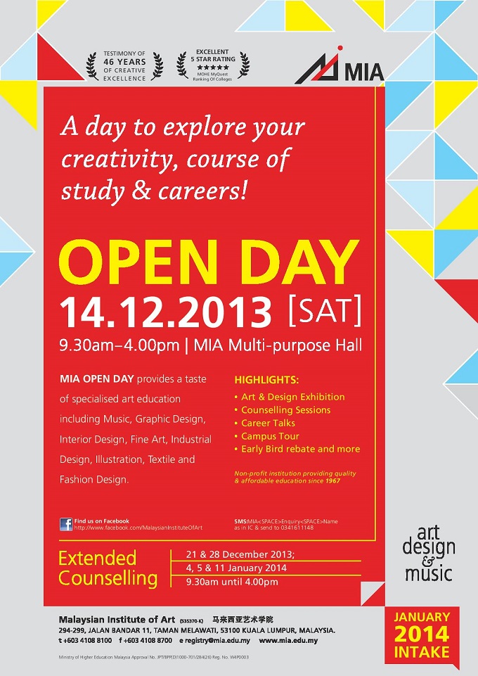 Malaysian Institute of Art (MIA) Open Day