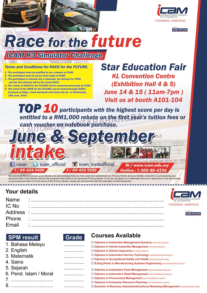 ICAM R3 Simulator Challenge @ Star Education Fair