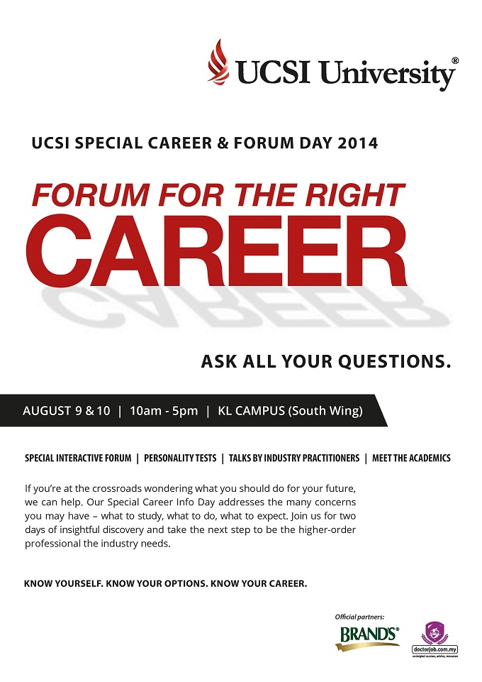 UCSI UNIVERSITY SPECIAL CAREER & FORUM DAY 2014