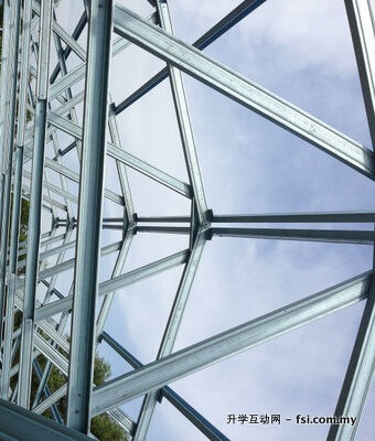 Cold-formed steel used in the construction of building roofs.
