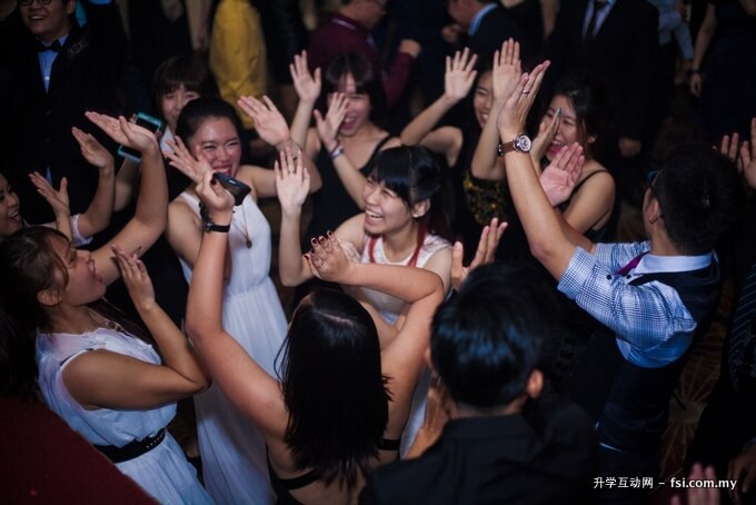 Students cheering towards the end of “Glamour Night”