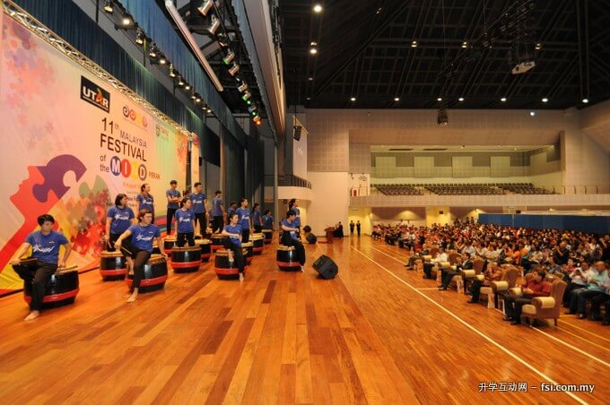 UTAR Wushu Club performing the 24-Festive Seasons Drum.