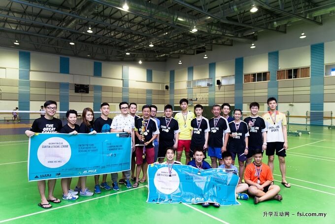Chung Jing Sports Team A and B winners of 2015 Curtin X'treme Badminton League.