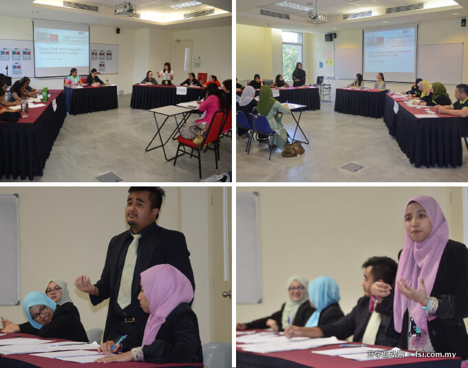 Participants during the debate competition.