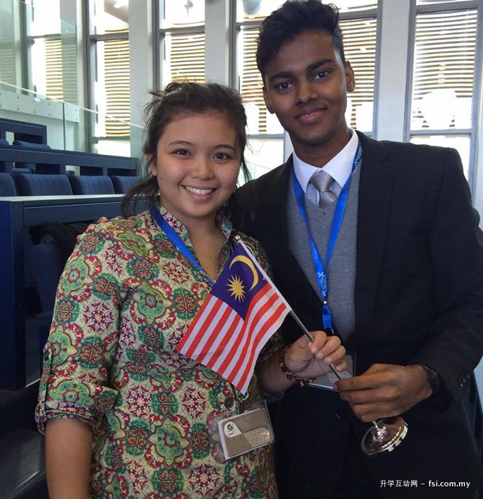 Arun with a fellow delegate from The Philippines.