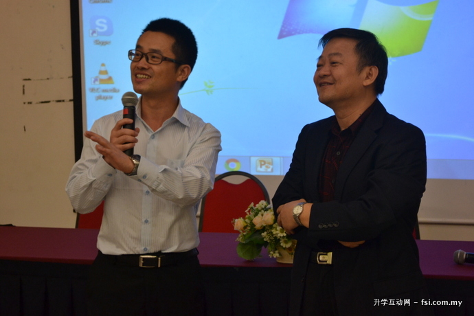 Dr Zhong and Dr Wong interacting with the participants during the closing ceremony.
