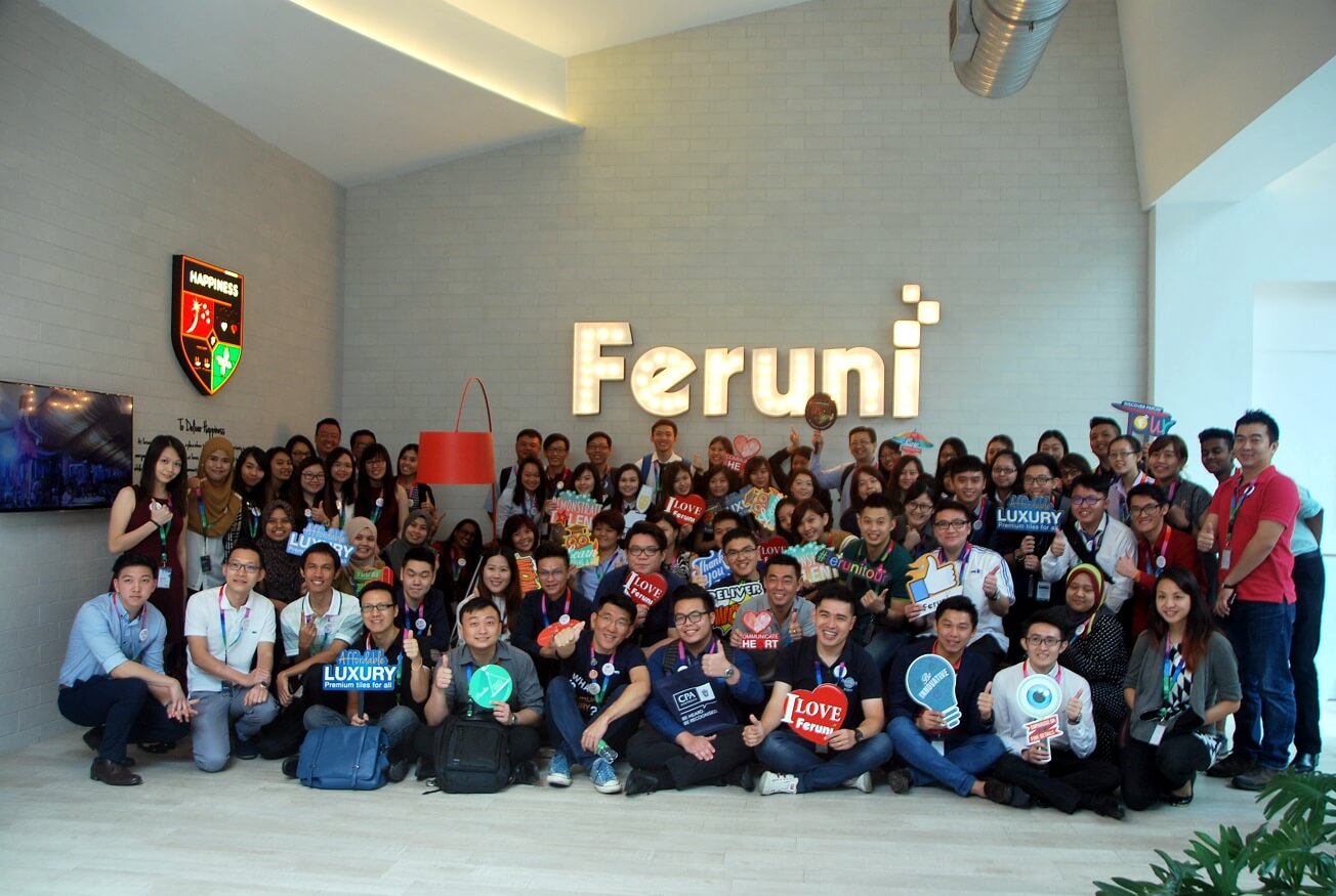 The group at Feruni Ceramiche.