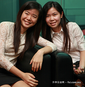 陈嘉维（左）与陈佩怡早前获录取参与哈佛医学院为期一年的研究项目，并将此归功于UCSI大学提供的宝贵机会。