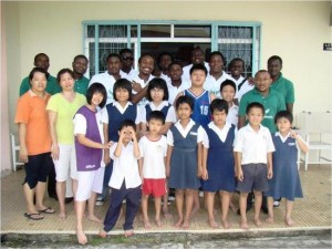 With children and staff of Methodist Children's Home