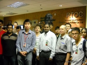 Lecturers and students with RTOC coordinator Marconi Sim