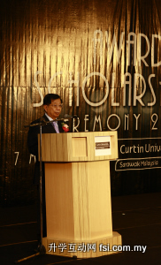 Dr Chan addressing the students and staff