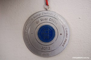 The Chemcon Distinguished Speaker (CDS) Award won by Dr. Ujjal.