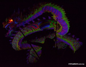A visual treat for audience as the fluorescent dragon dance took center stage.