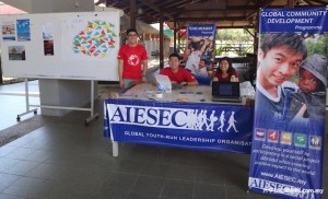 AIESEC recruitment drive on campus.