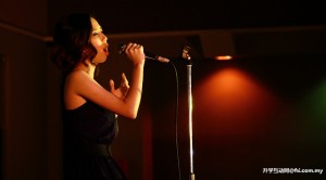 Germaine Lee delivering her sensuous 'Forever Love' performance