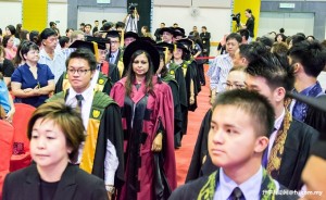 The academic procession entering the hall