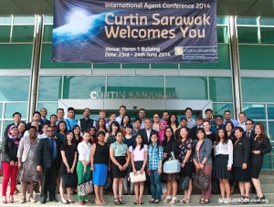 Participants of the International Agents Conference 2014 posing at Curtin Sarawak campus.
