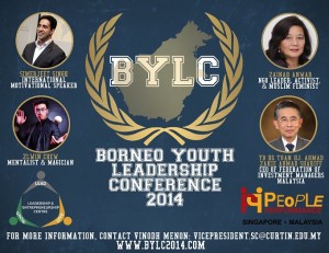 The Borneo Youth Leadership Conference 2014 will be held from 4 to 8 August 2014.